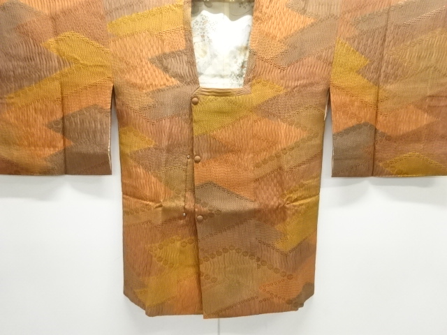 ふくれ織　松皮菱模様道行コート